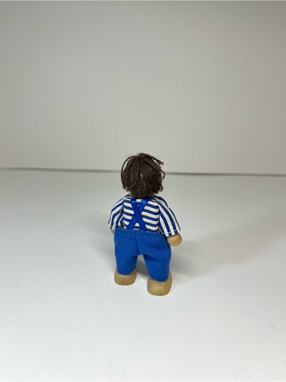 Melissa & Doug Wooden Blue Doll Key House Replacement Figure Toy Boy Overalls - Picture 7 of 9